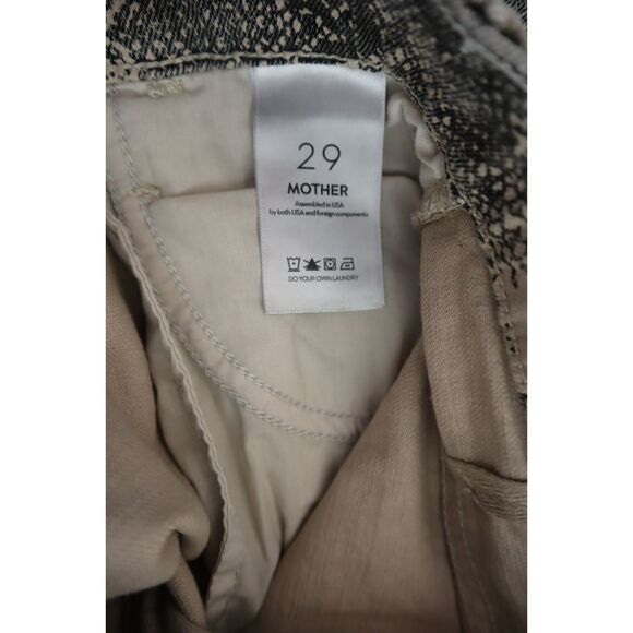 Mother 10897-1608 Womens Sz 29 Boa Babe Snake Print The Hustler Flood Jeans - Picture 5 of 14